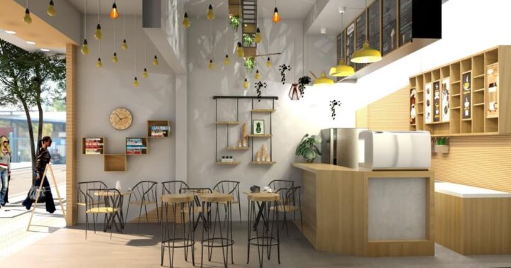 Thiết kế thi công quán cafe nhỏ đẹp hiện đại tại Gò Vấp